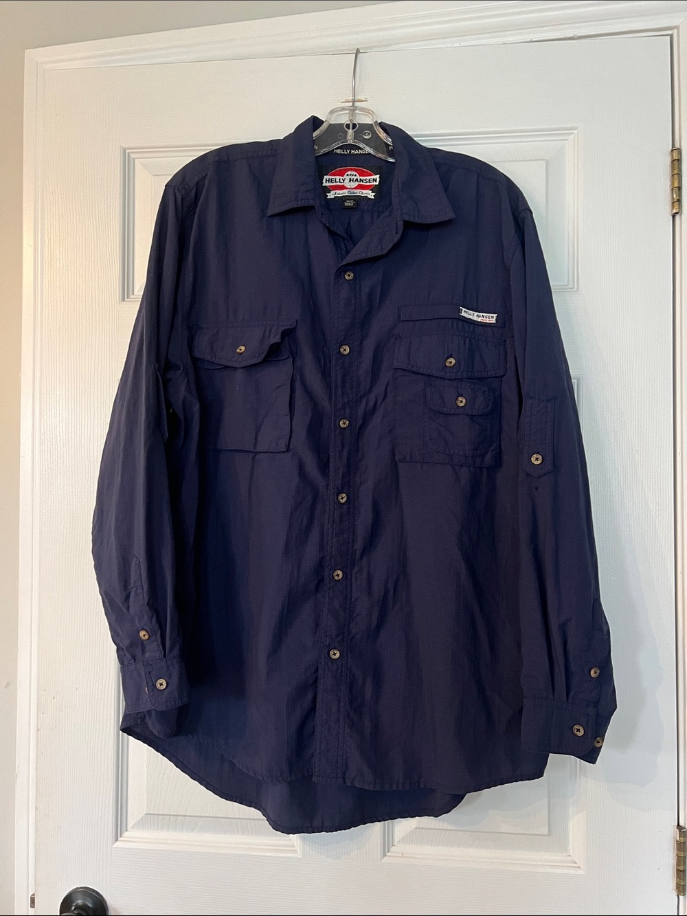 Helly Hansen Dark Navy Button-Front Casual Shirt